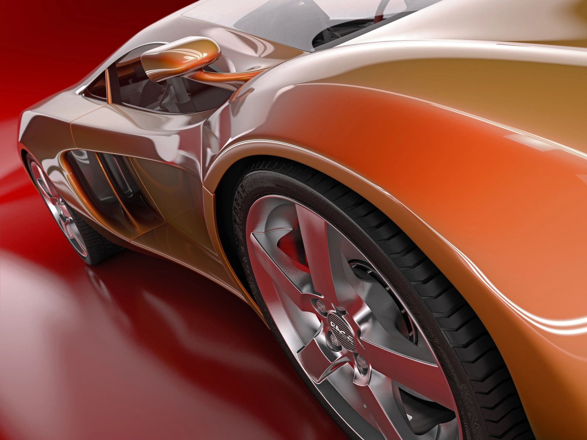 Glossy black sports car with premium finish