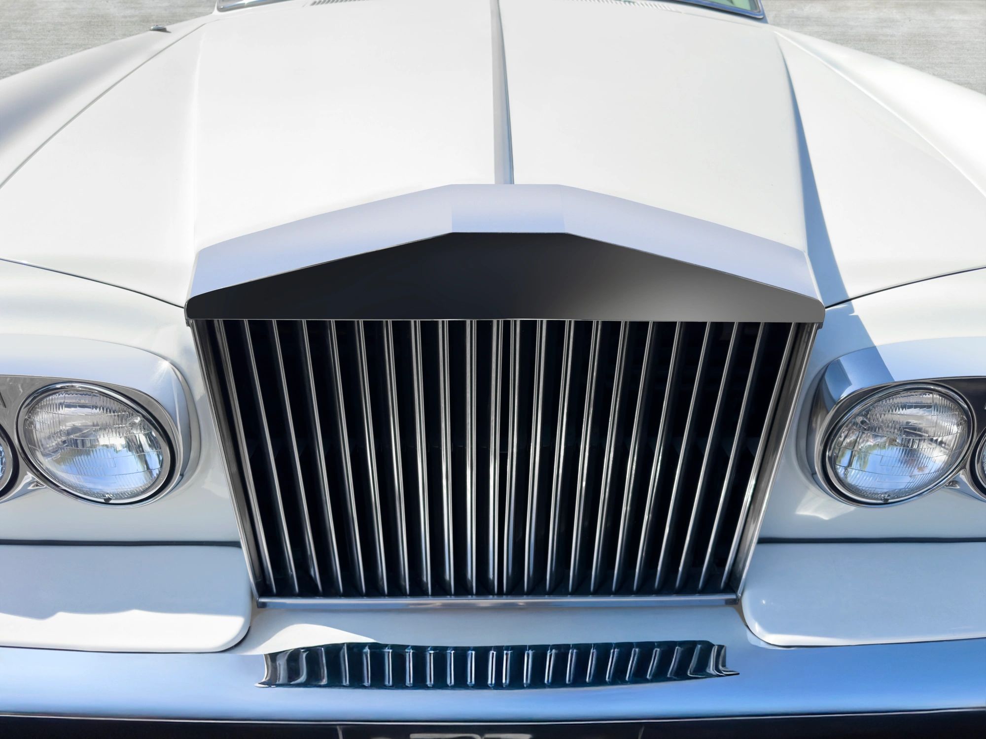 Detailed classic vehicle front grille